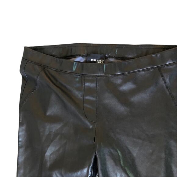 Wilfred Free vegan leather women's black leggings size Medium - Picture 3 of 4